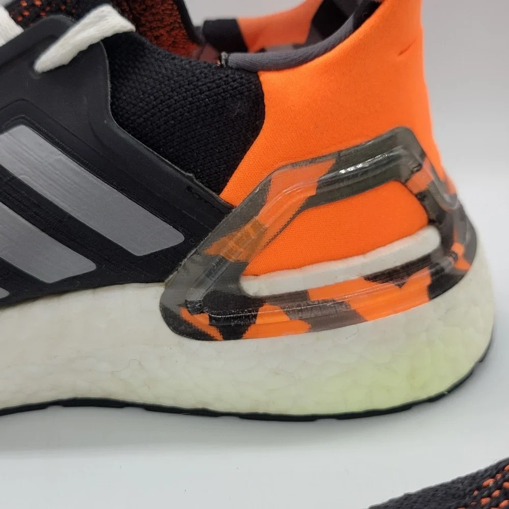 Size 8.5 - Adidas UltraBoost 20 Black Signal Orange Camo